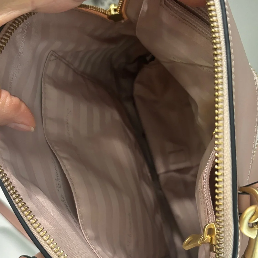 Samantha Thavasa Blush Satchel with Gold Lock
